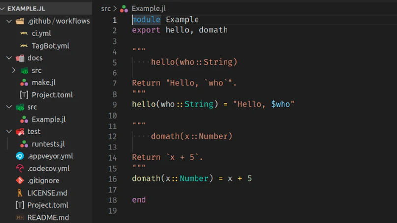 How to Create Software Packages with Julia Language